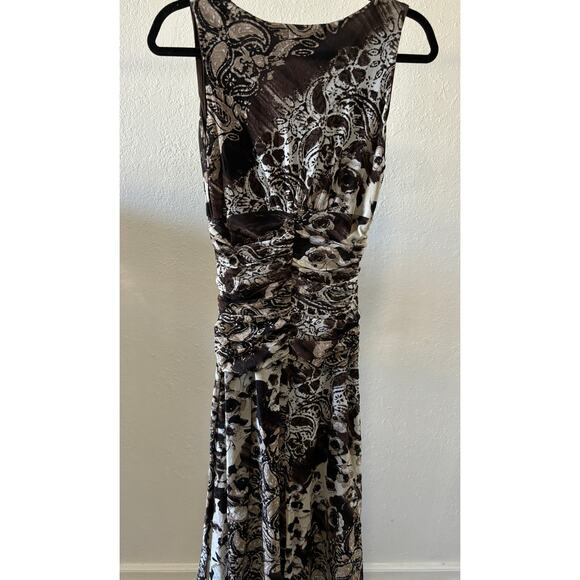 Vintage Karen Kane Mesh Midi Dress Ruched Waist Womens Size Medium Whimsigoth - Picture 5 of 5